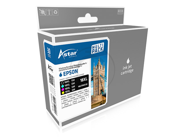AS46018 ASTAR EPS. XP30 TINTE (4) CMYK T1816/18XL 1x11,5/3x6,6ml