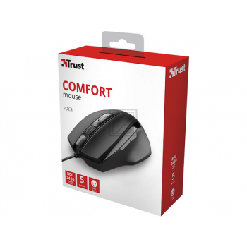 23650 TRUST Voca comfort Maus 6Tasten Kabel 2400dpi
