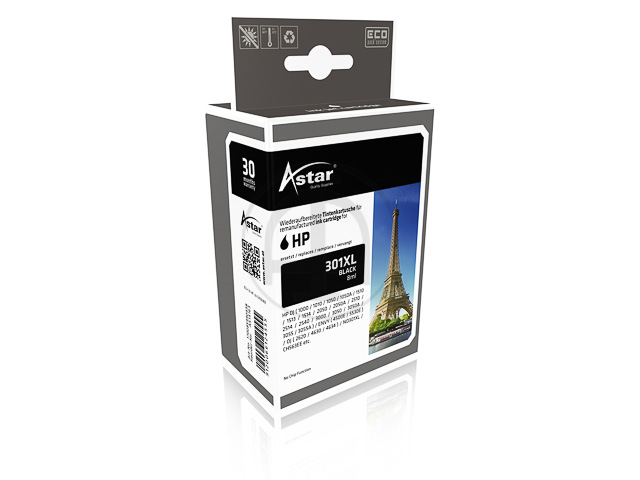 AS15163 ASTAR HP DJ1050 TINTE BLK CH563EE/301XL 480Seiten 8ml