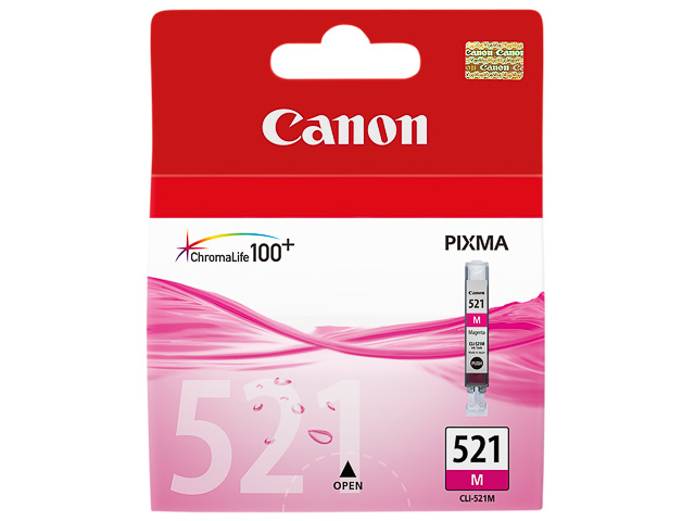 CLI521M CANON MP540 TINTE MAGENTA 2935B001 Nr.521 9ml 470Seiten 205Fotos