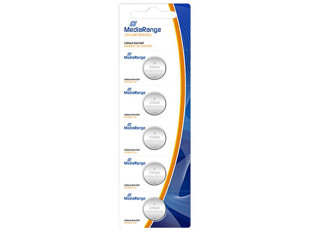 MEDIARANGE CR1620 BATTERIEN 5er PACK MRBAT130 Lithium Knopfzellen 3V
