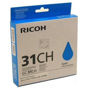 405702 RICOH Type GC31CH AF GXE Cartridge cyan HC Gel 4890Seiten