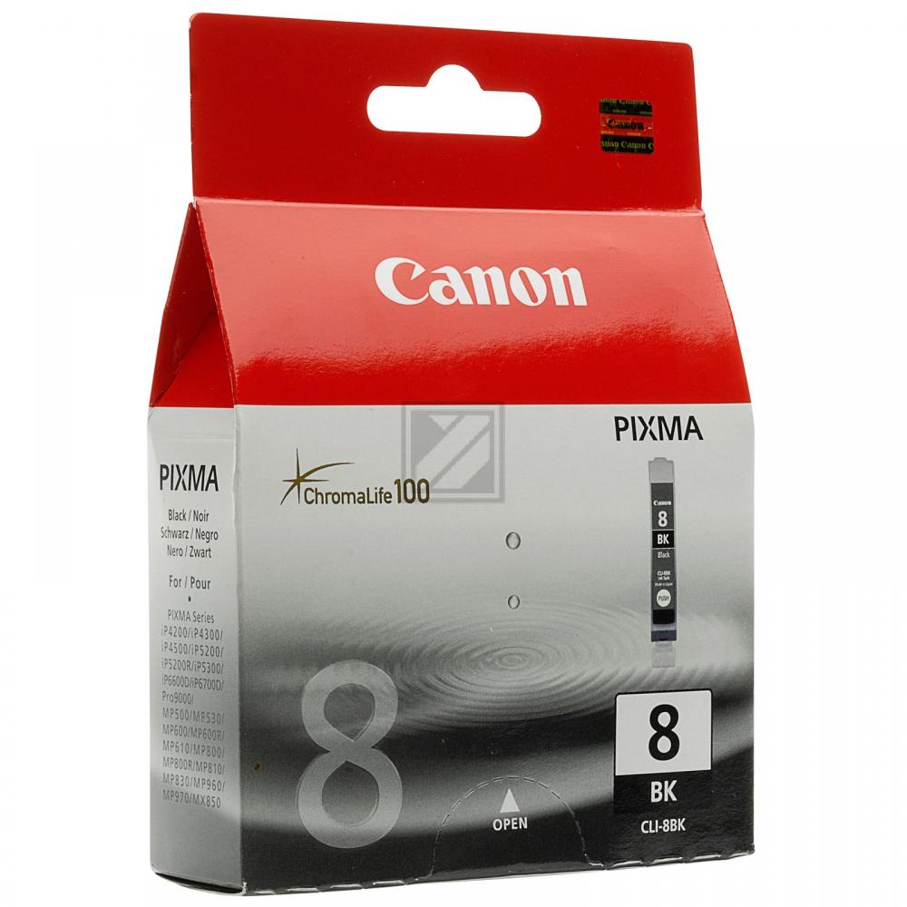 0620B001 CANON CLI8BK Nr.8 Pixma MP Tinte black 400Seiten 13ml