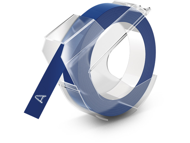 520106 DYMO 9mm PRAEGEBAND BLAU glaenzend 3m