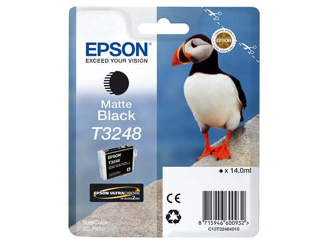C13T32484010 EPSON SCP400 TINTE MBLACK 14ml 980Seiten matt black