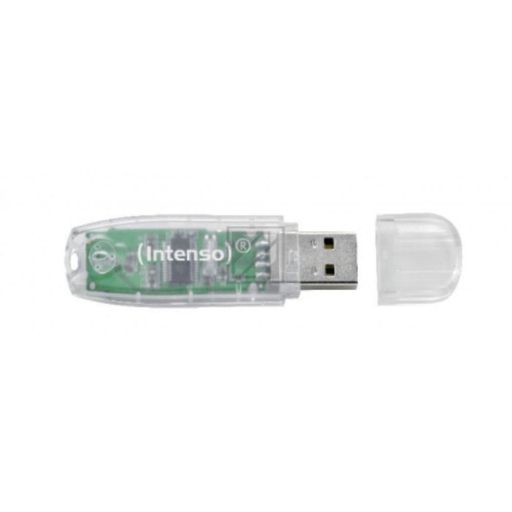INTENSO RAINBOW LINE USB STICK 32GB 3502480 28MB/s USB 2.0 transparent
