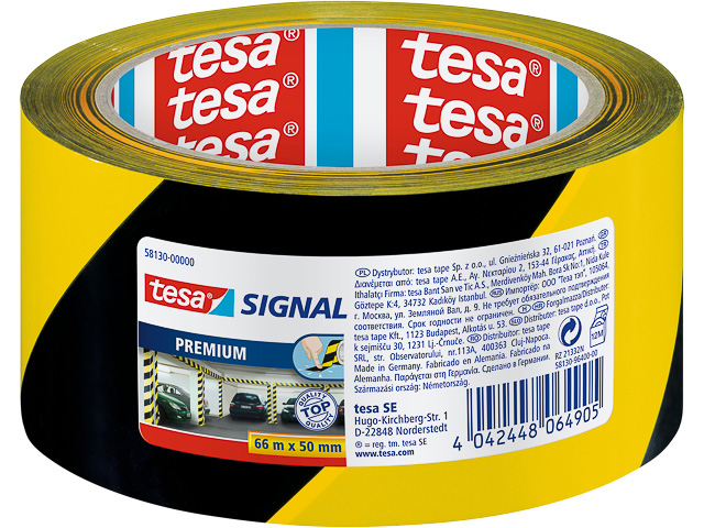 TESA SIGNAL PREMIUM MARKIERUNGSBAND 58130-00000-00 66mx60mm gelb/schwarz