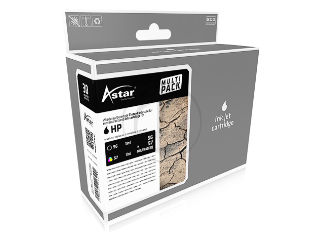 AS42056 ASTAR HP DJ5550 TINTE (2) K COL 56/57 1x19/1x17ml