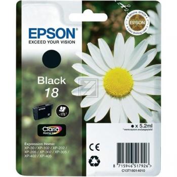 C13T18014012 EPSON XP Tinte black ST 175 Seiten 5,2ml