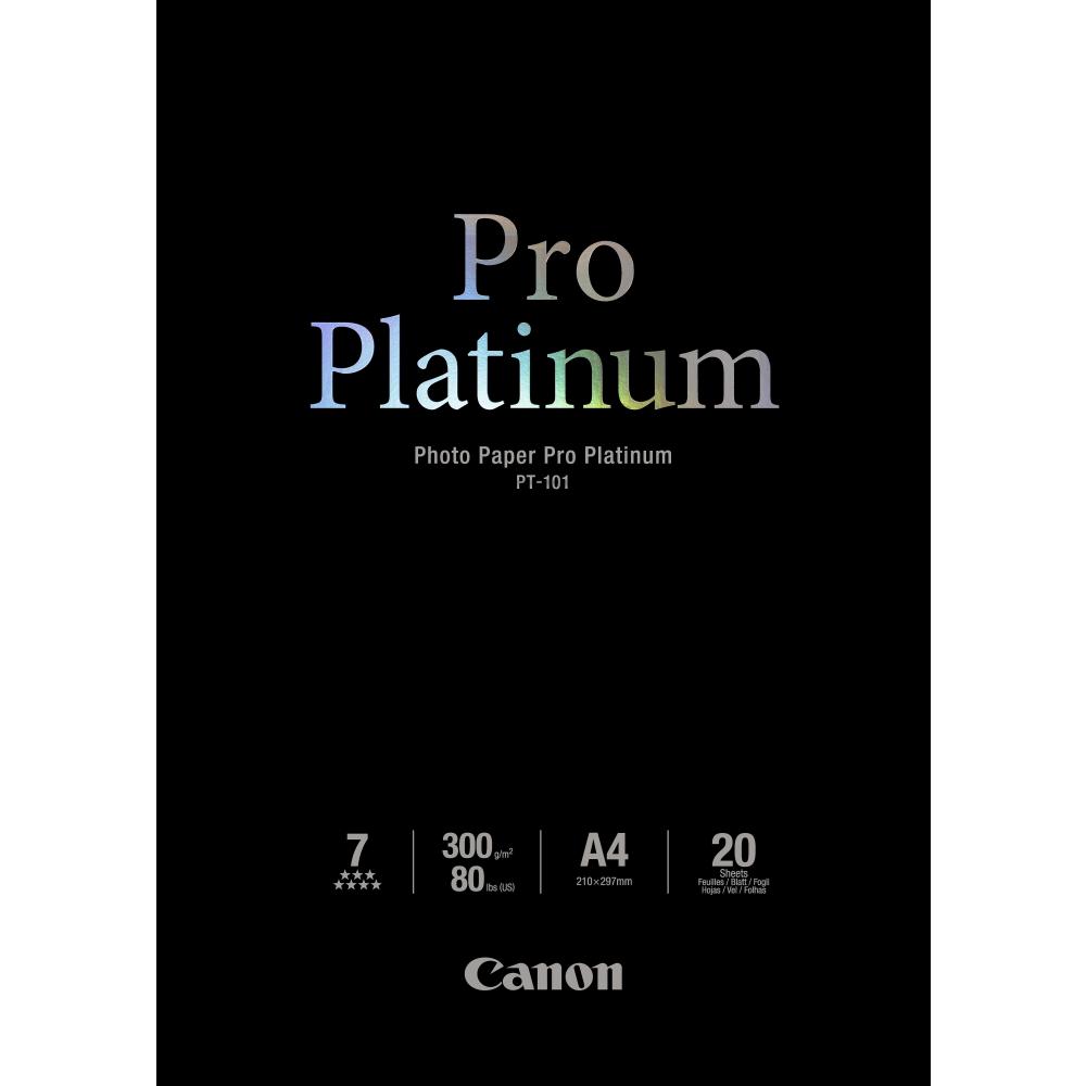 2768B016 CANON Fotopapier A4 (210x297mm) 20Blatt weiss PT101 300gr