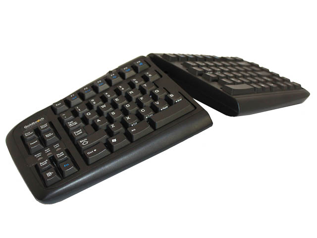 BNEGTBDE BAKKER Goldtouch V2 PS2 Split Tastatur DE QWERTZ schwarz