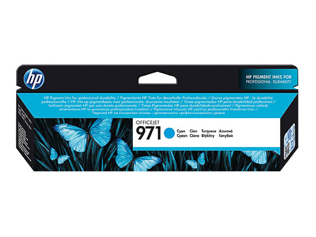 CN622AE HP OJ PRO X451DW TINTE CYAN ST HP971 2500Seiten Standard Kapazitaet