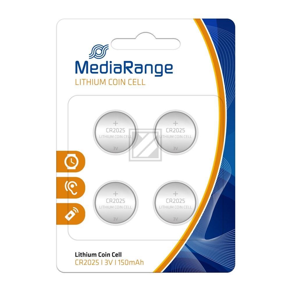 MRBAT131 MEDIARANGE Knopfzelle 4er Pack CR2025 Lithium 3,0 V