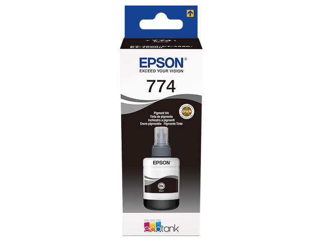 C13T774140 EPSON ET4550 TINTE PIGMENT BK 140ml 6000Seiten Flasche EcoTank 774