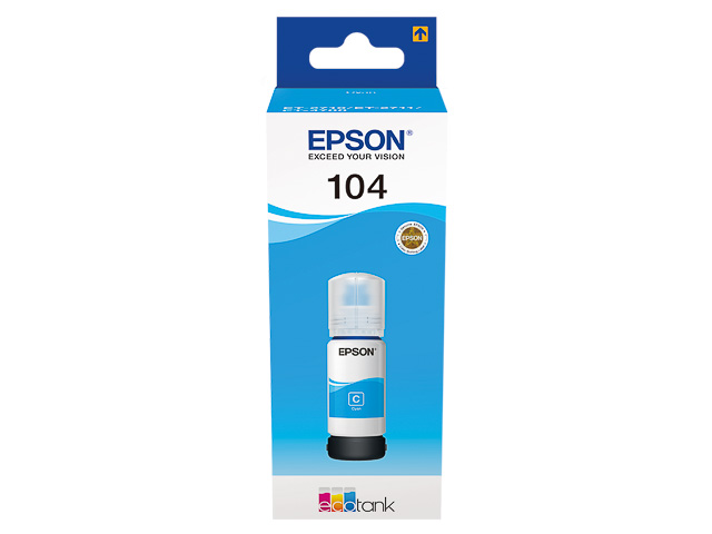 C13T00P240 EPSON ET2710 TINTE CYAN 65ml 7500Seiten Flasche EcoTank 104