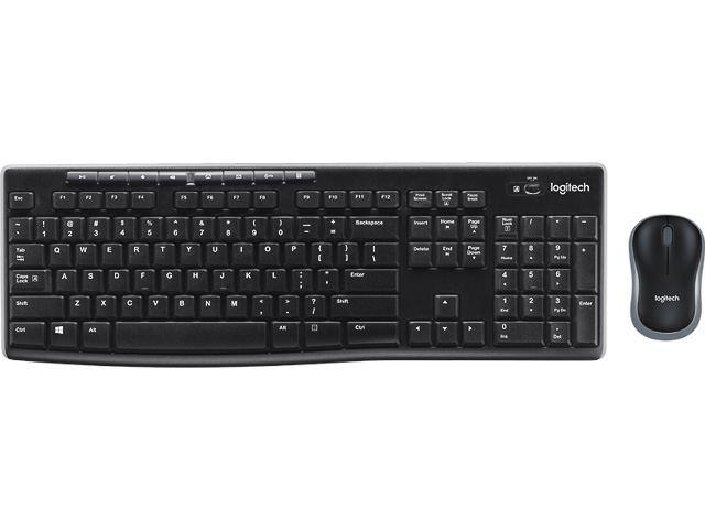 LOGITECH MK270 TASTATUR+MAUS QWERTZ DE 920-004511 kabellos schwarz