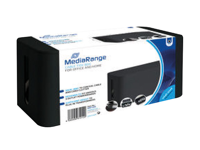 MEDIARANGE KABELBOX KLEIN 233x118x114mm MRCS306 schwarz