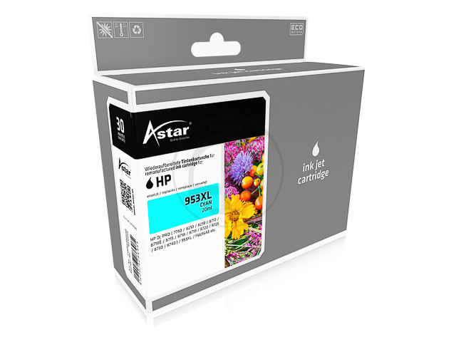 AS16036 ASTAR HP OJPRO8210 TINTE CYA F6U16AE/953XL 1600Seiten 20ml