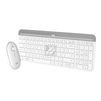 920-009189 LOGITECH MK470 Tastatur+Maus QWERTZ DE kabellos weiss
