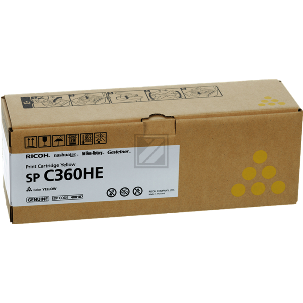 408187 RICOH Type SPC360HE SP Toner yellow HC 5000Seiten