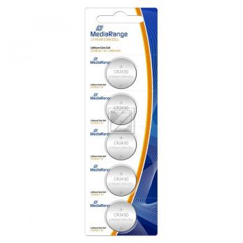 MRBAT137 MEDIARANGE Knopfzelle 5er Pack CR2430 Lithium 3,0 V