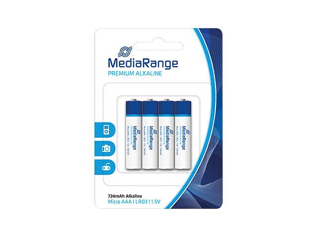 MEDIARANGE PREMIUM MICRO BAT 4er PACK MRBAT101 L03 Alkaline AAA 1,5V