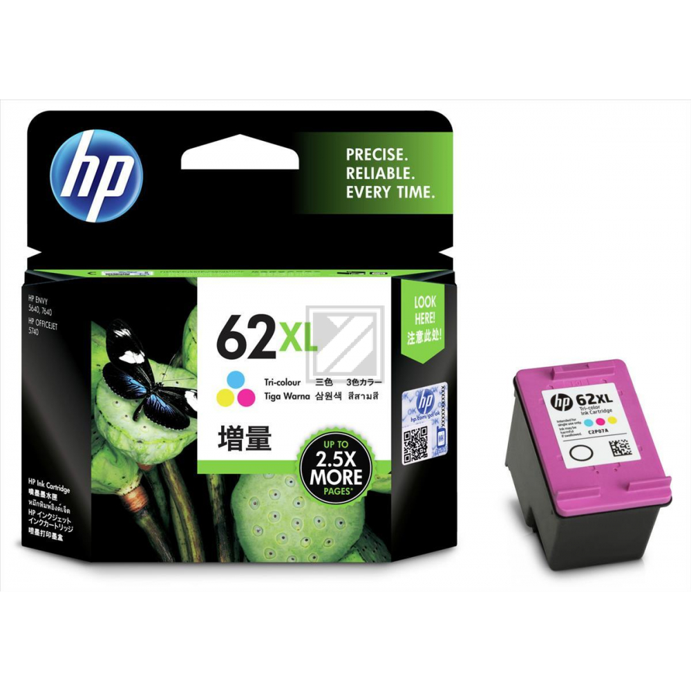 C2P07AE#UUS HP 62XL OJ Tinte color HC 415Seiten 11,5ml