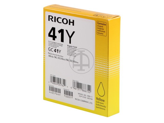 405764 RICOH SG3110DN GEL TINTE YELLOW GC41Y 2200Seiten