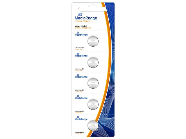 MEDIARANGE CR1216 BATTERIEN 5er PACK MRBAT133 Lithium Knopfzellen 3V