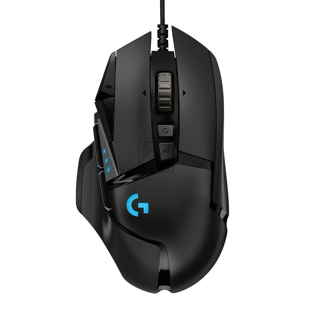 LOGITECH G502 HERO GAMING MAUS SCHWARZ 910-005471 11Tasten Kabel rechts