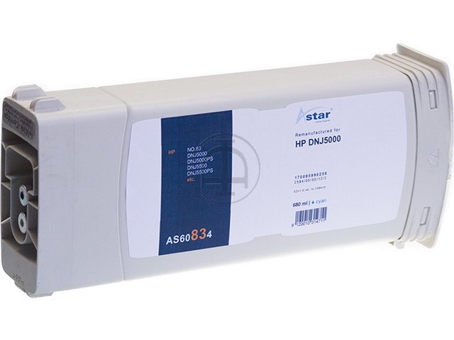 AS60834 ASTAR HP DNJ5000 TINTE CYA C4941AE/83 680ml