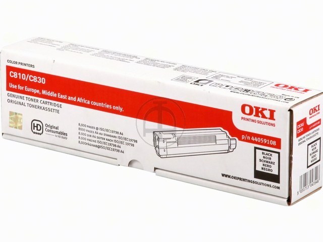 44059108 OKI C800 TONER BLACK 8000Seiten