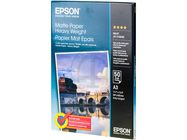 C13S041261 EPSON SCHWERES PAPIER A3 50Blatt 167gr matt