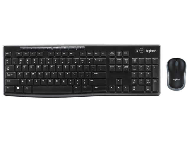 LOGITECH MK270 TASTATUR+MAUS QWERTY US 920-004509 kabellos schwarz