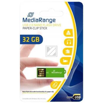 MEDIARANGE NANO USB STICK 32GB MR977 MB14/s USB 2.0 gruen