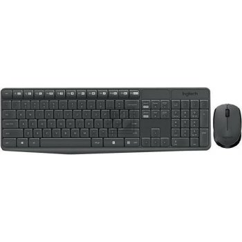 920-007905 LOGITECH MK235 Tastatur+Maus QWERTZ DE kabellos schwarz