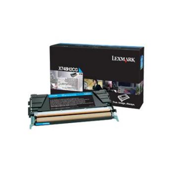 X748H3CG LEXMARK Optra X Toner cyan corporate return 10.000Seiten
