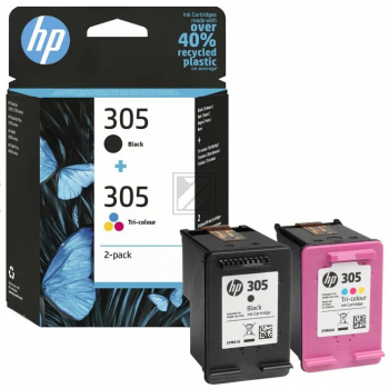 6ZD17AE HP 305 DJ Tinte (2) blk-col 120/100Seiten 2/2ml