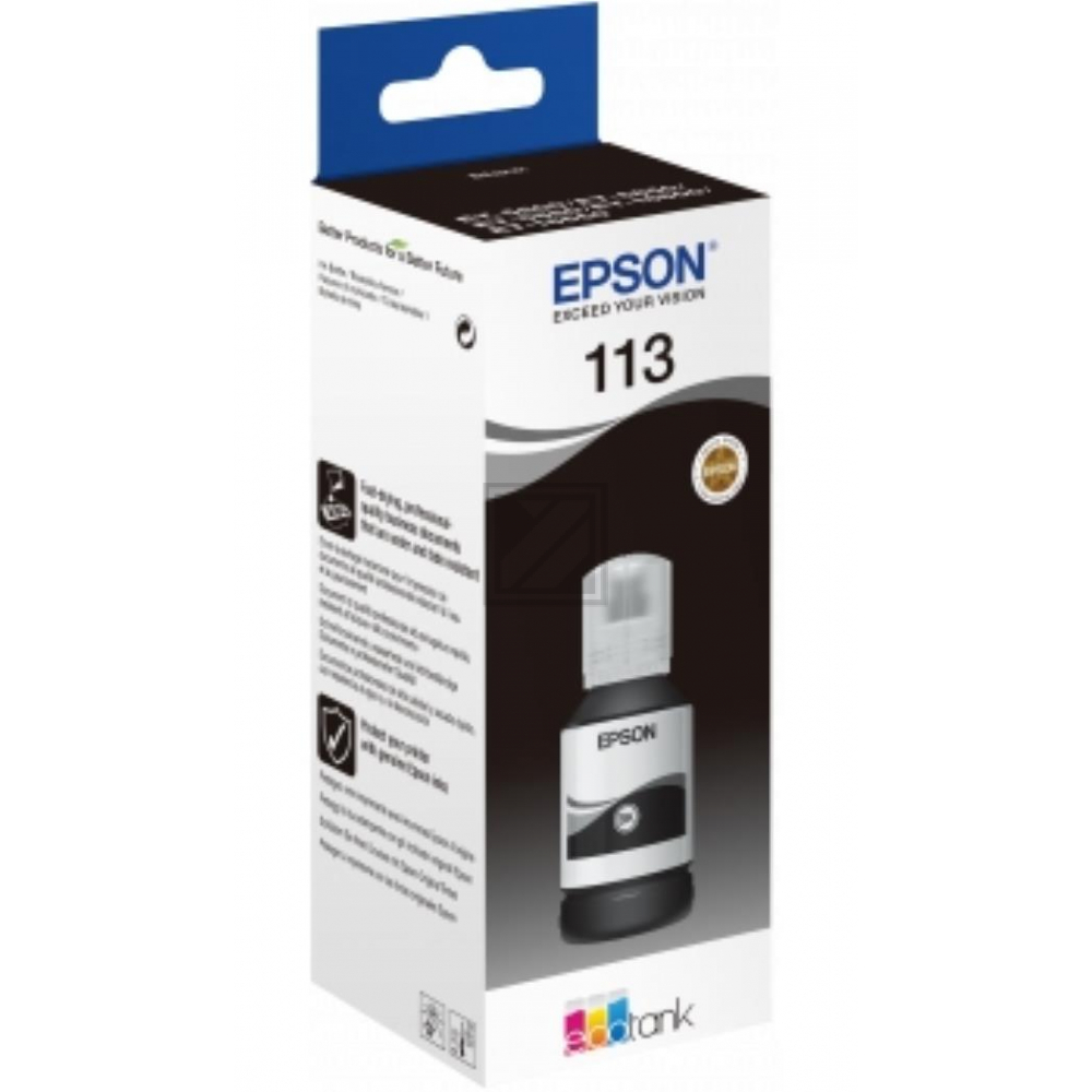 C13T06B140 EPSON ET113 EcoTank Tinte black 7500Seiten pigmentiert 127ml