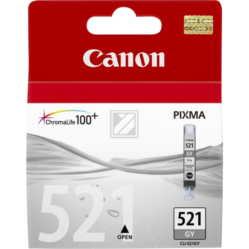 2937B001 CANON CLI521GY Nr.521 Pixma MP Tinte grey 1395Seiten 9ml