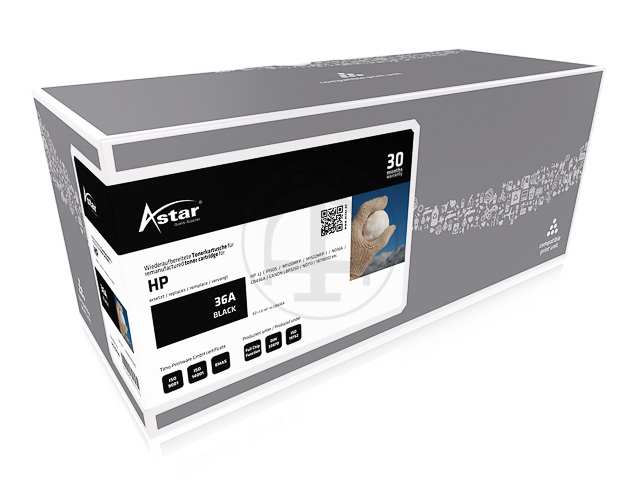 AS10436 ASTAR HP LJP1505 CARTR BLK CB436A/36A 2000Seiten