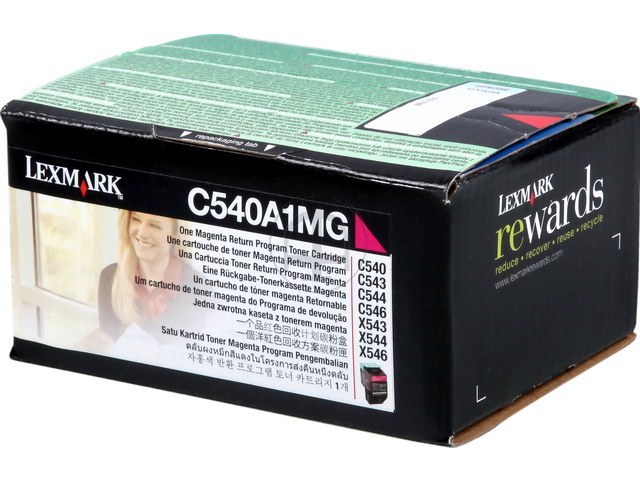 C540A1MG LEXMARK C540 TONER MAGENTA ST 1000Seiten Standard Kapazitaet return