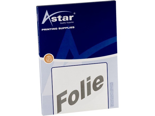 AS84004 ASTAR FOLIEN A4 100my 100Blatt fuer S/W Laserdrucker