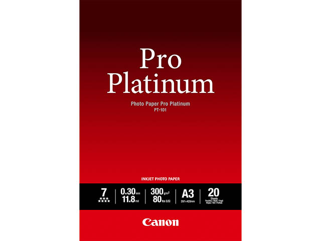 PT101 CANON FOTOPAPIER A3 2768B017 20Blatt 300gr matt glaenzend