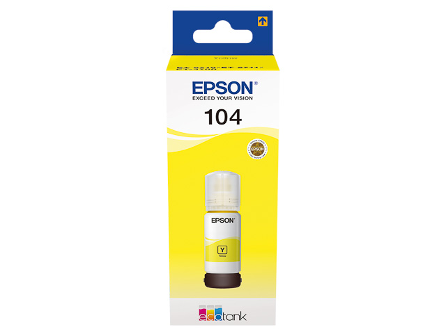 C13T00P440 EPSON ET2710 TINTE YELLOW 65ml 7500Seiten Flasche EcoTank 104