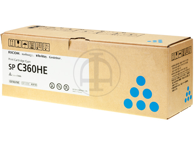 408185 RICOH SPC361SFNW TONER CYAN HC Type SPC360HE 5000Seiten hohe Kapazitaet