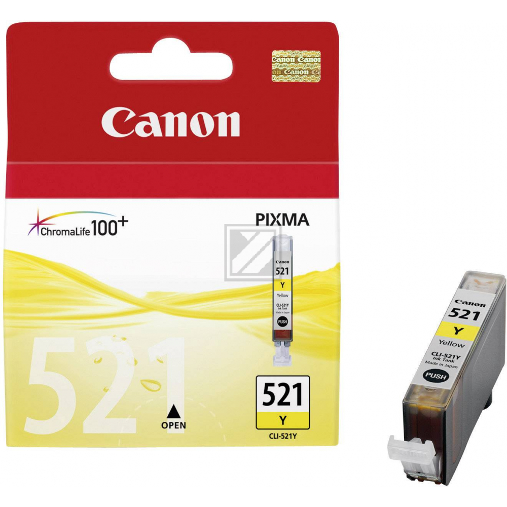 2936B001 CANON CLI521Y Nr.521 Pixma MP Tinte yellow 470Seiten 9ml