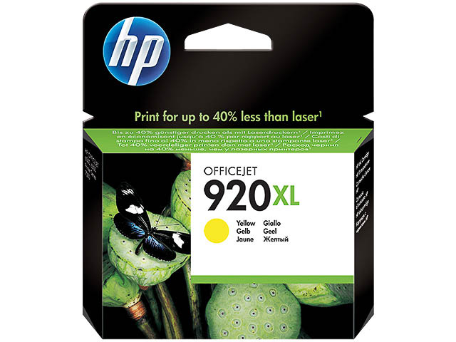 CD974AE#BGX HP OJ6500 TINTE YELLOW HC HP920XL 6ml 700Seiten hohe Kapazitaet