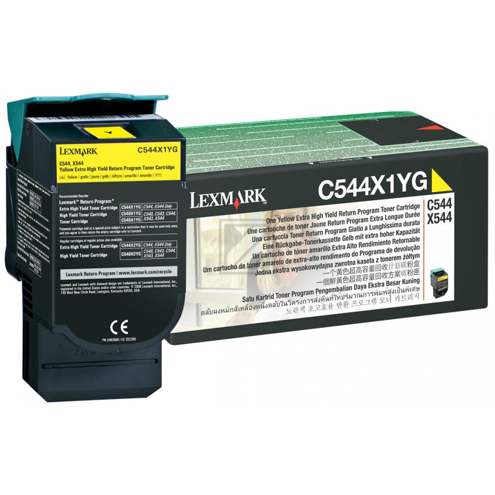 C544X1YG LEXMARK C54x/X54x Toner yellow return 4000Seiten