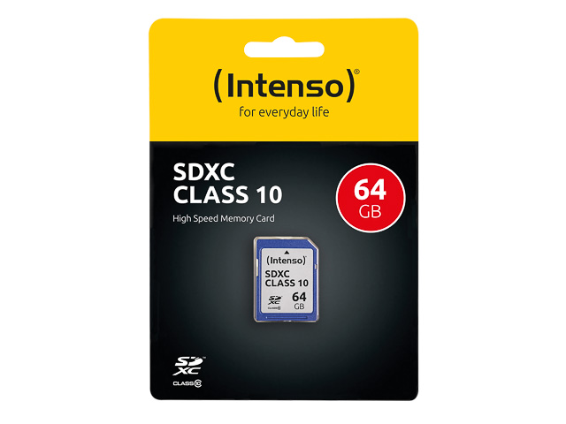 INTENSO SDXC KARTE 64GB 3411490 Klasse 10
